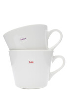 His and Hers Bucket Mugs, Set of 2